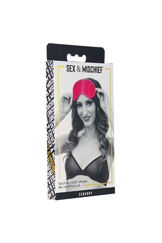 Sex & Mischief Satin Blindfold - Hot Pink