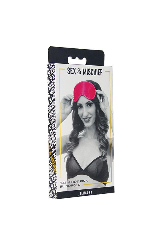 Sex & Mischief Satin Blindfold - Hot Pink