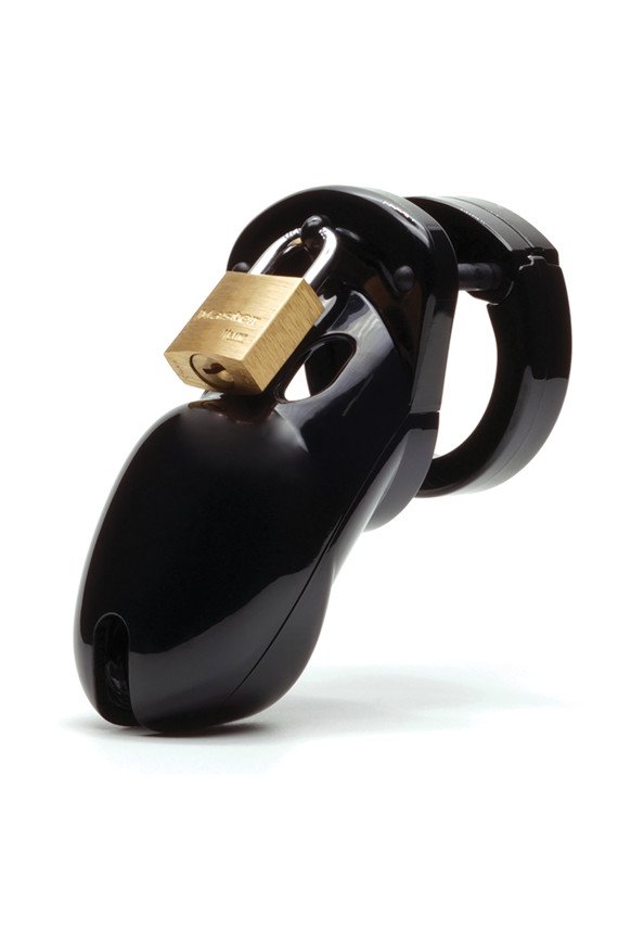 CB-3000 3" Cock Cage & Lock Set - Black