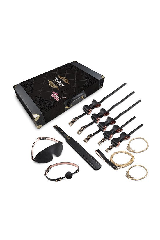 Blush Temptasia Safe Word Bondage Kit w/Suitcase - Black/Pink