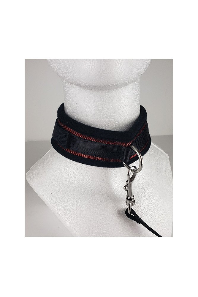 Spartacus Collar & Leash - Neoprene Red