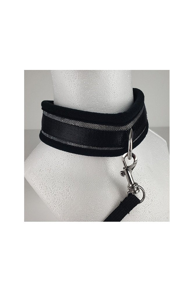 Spartacus Collar & Leash - Neoprene Silver