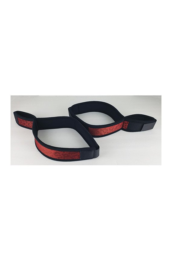 Spartacus Wrist to Thigh Cuffs - Neoprene Red