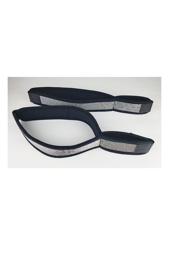Spartacus Wrist to Thigh Cuffs - Neoprene Silver