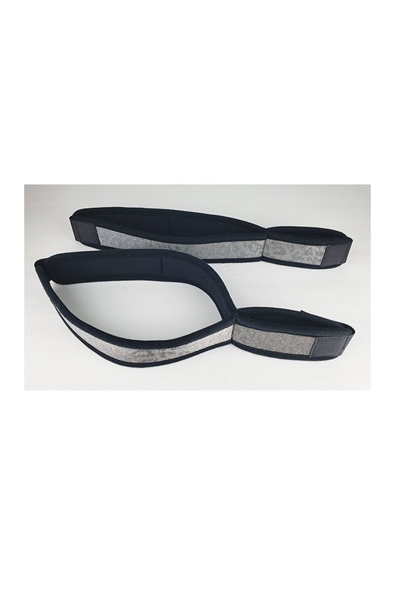Spartacus Wrist to Thigh Cuffs - Neoprene Silver