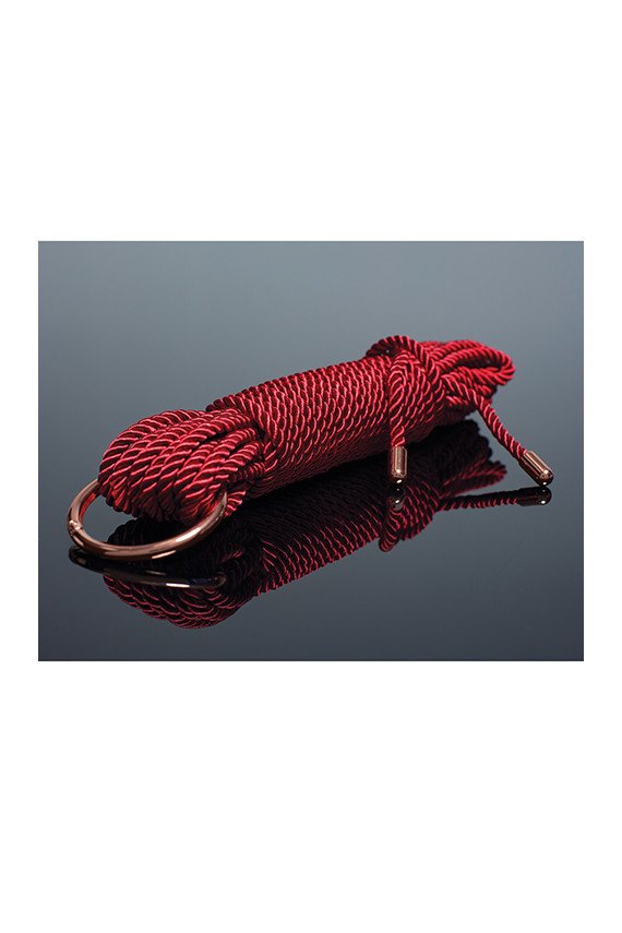 Pleasure Collection Silky Smooth Rope - Red/Rose Gold