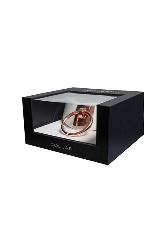Pleasure Collection Adjustable Collar - White/Rose Gold