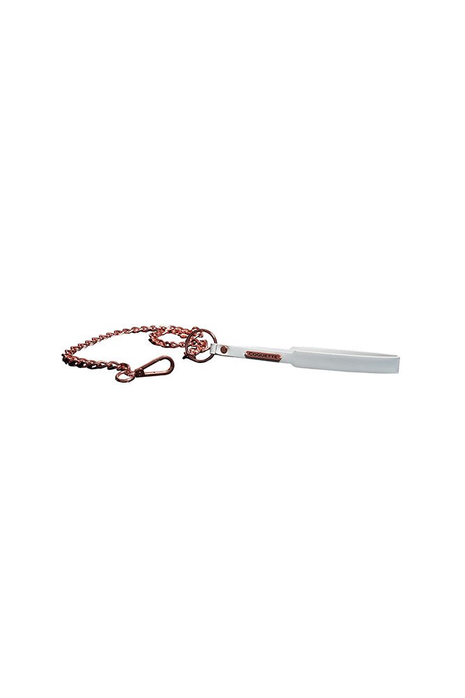 Pleasure Collection Leash - White/Rose Gold