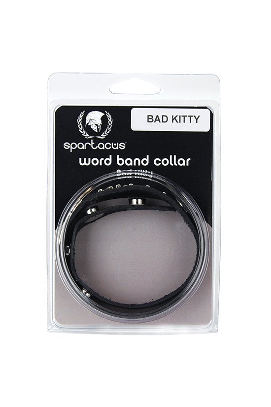 Spartacus BAD KITTY Leather Collar - Black