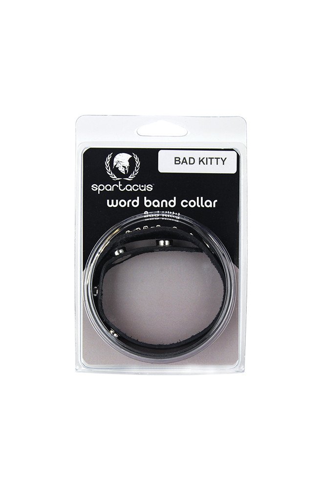 Spartacus BAD KITTY Leather Collar - Black