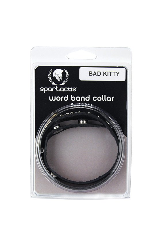 Spartacus BAD KITTY Leather Collar - Black