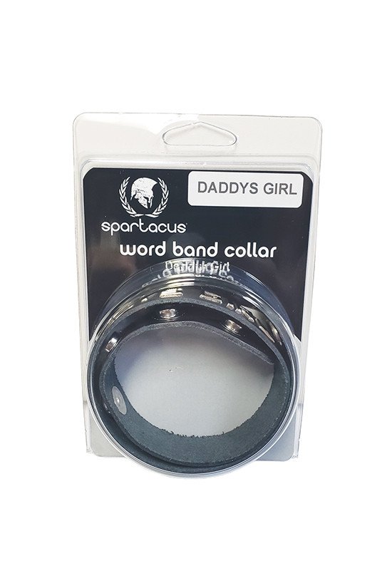 Spartacus DADDYS GIRL Leather Collar - Black