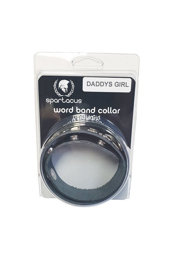 Spartacus DADDYS GIRL Leather Collar - Black
