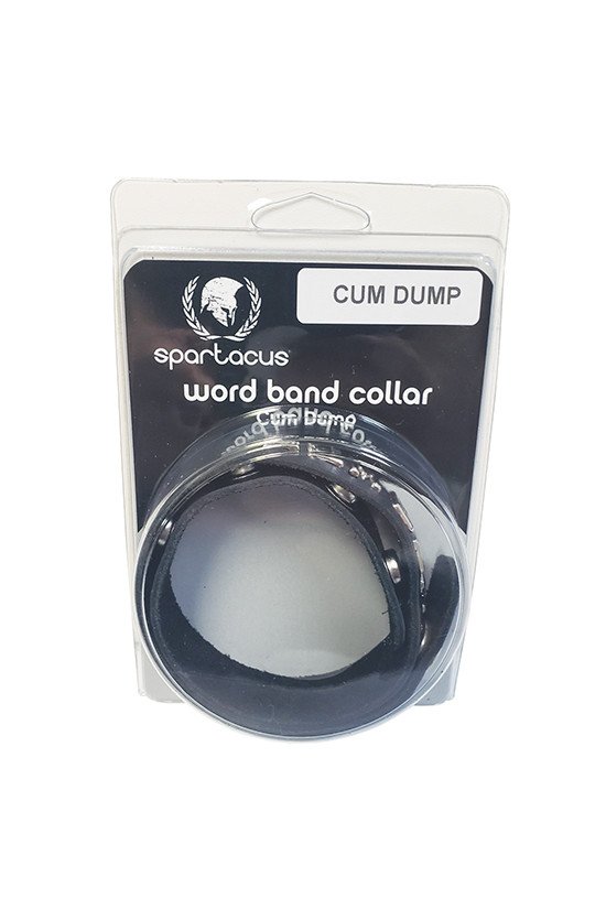 Spartacus CUM DUMP Leather Collar - Black