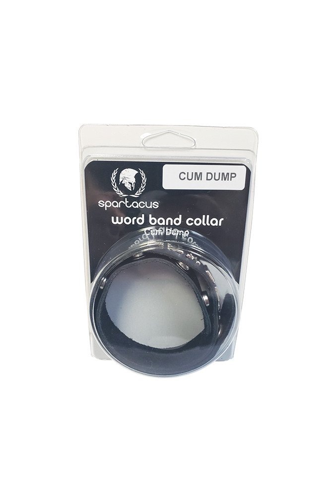 Spartacus CUM DUMP Leather Collar - Black