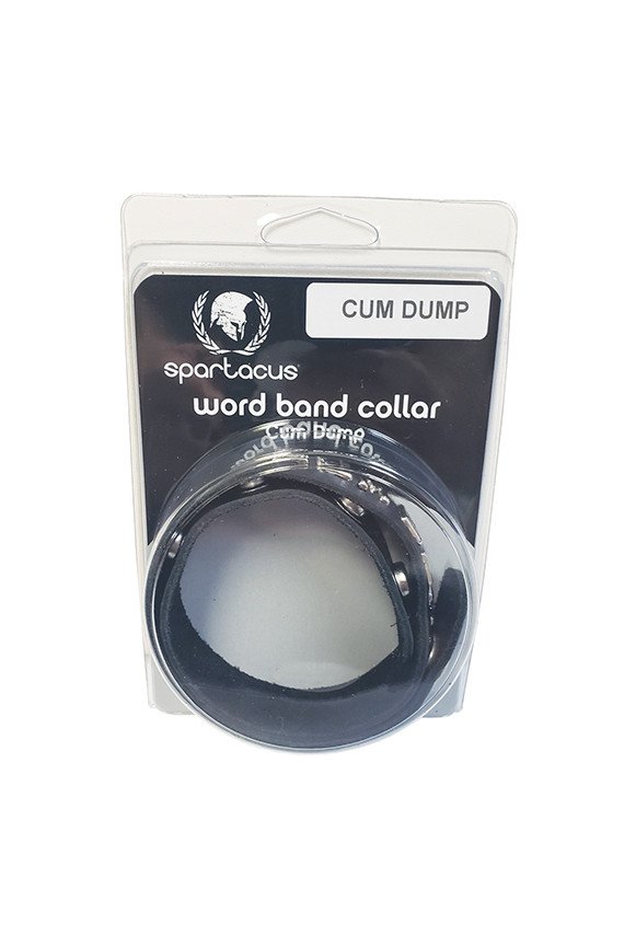 Spartacus CUM DUMP Leather Collar - Black
