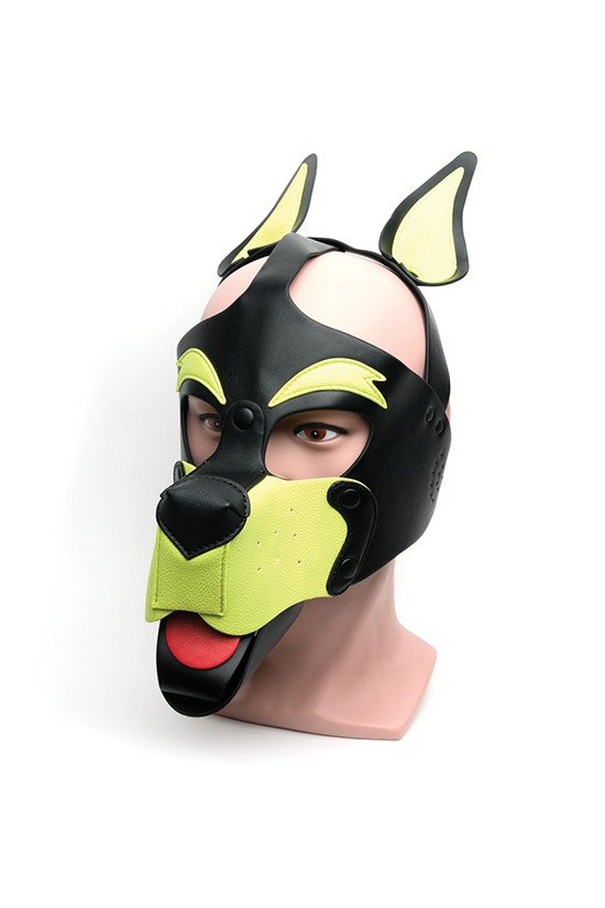 665 Playful Pup Hood - O/S Black/Yellow