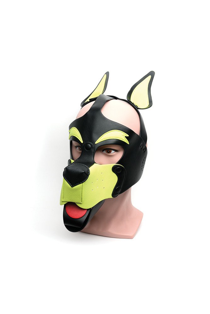 665 Playful Pup Hood - O/S Black/Yellow