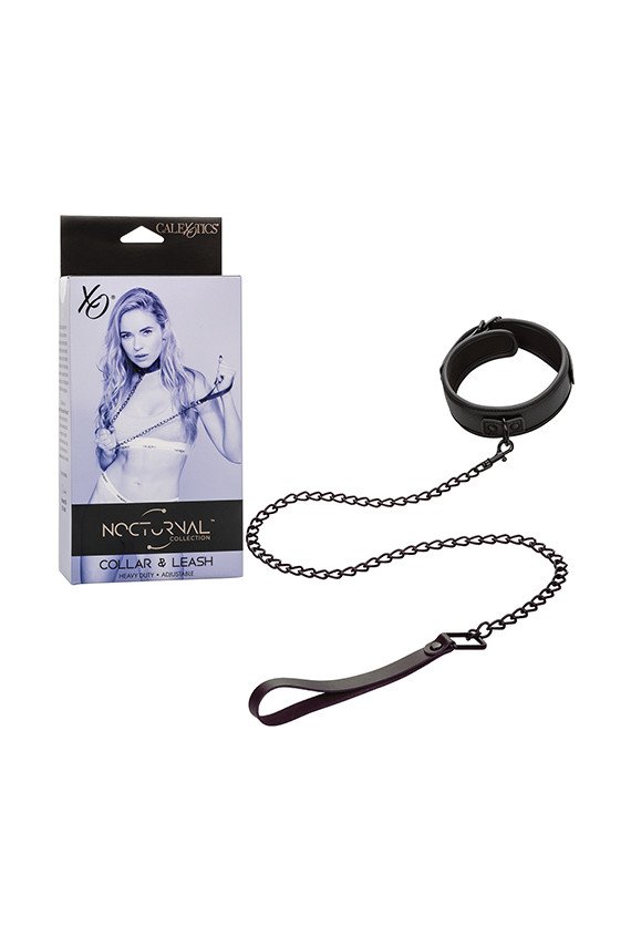 Nocturnal Collection Detachable Collar & Leash - Black