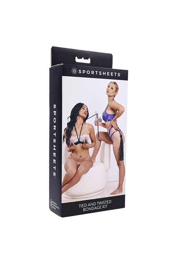 Sportsheets Tied & Twisted Bondage Set - Black