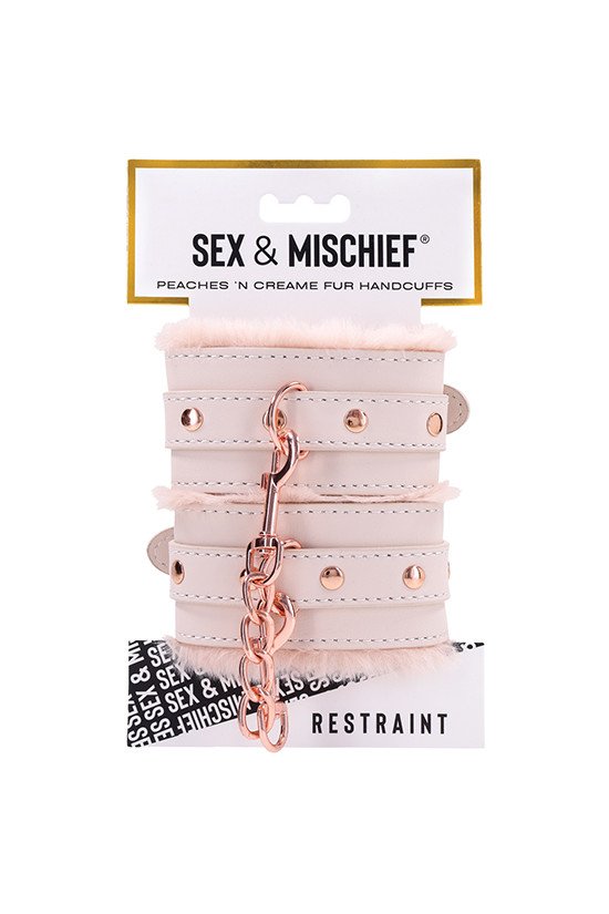 Sex & Mischief Peaches 'n CreaMe Fur Handcuffs
