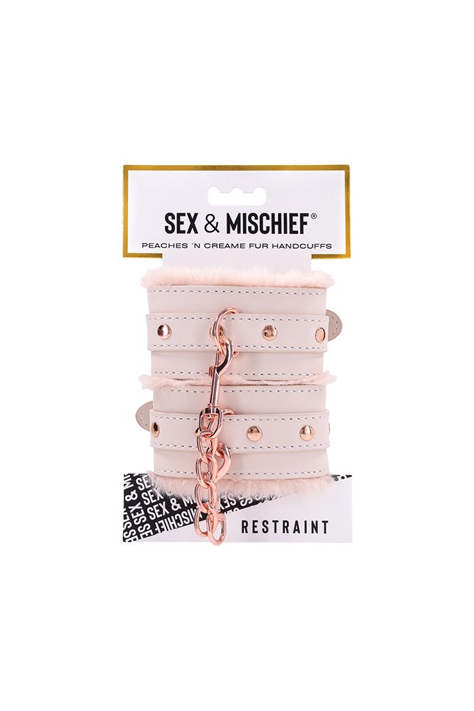 Sex & Mischief Peaches 'n CreaMe Fur Handcuffs