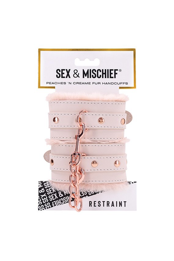 Sex & Mischief Peaches 'n CreaMe Fur Handcuffs