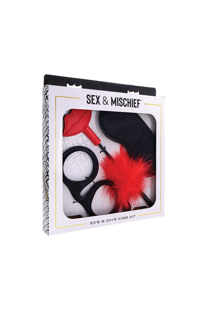 Sex & Mischief Ex's & Oh's Kiss Kit - Red/Black