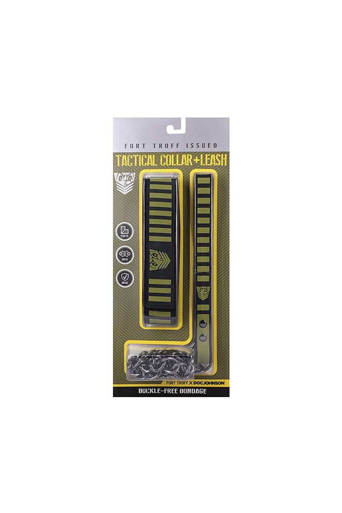 Fort Troff Tactical Collar & Leash - Black/Green