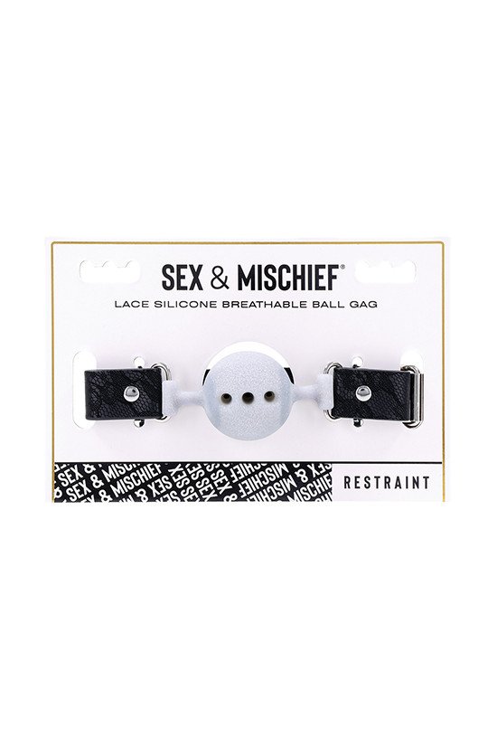 Sex & Mischief Lace Silicone Breathable Ball Gag