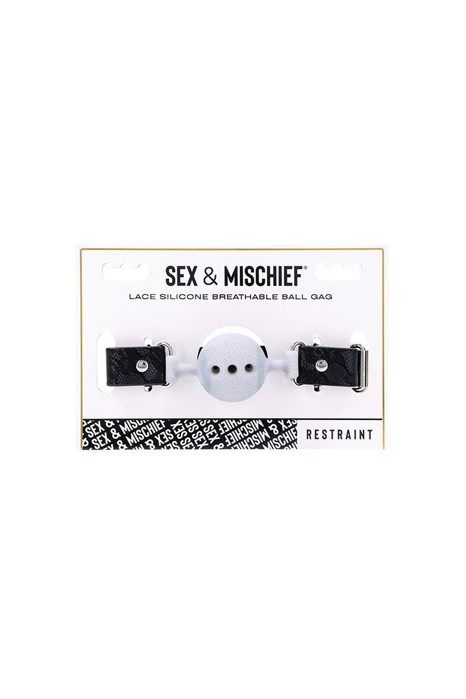 Sex & Mischief Lace Silicone Breathable Ball Gag