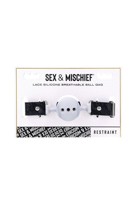 Sex & Mischief Lace Silicone Breathable Ball Gag