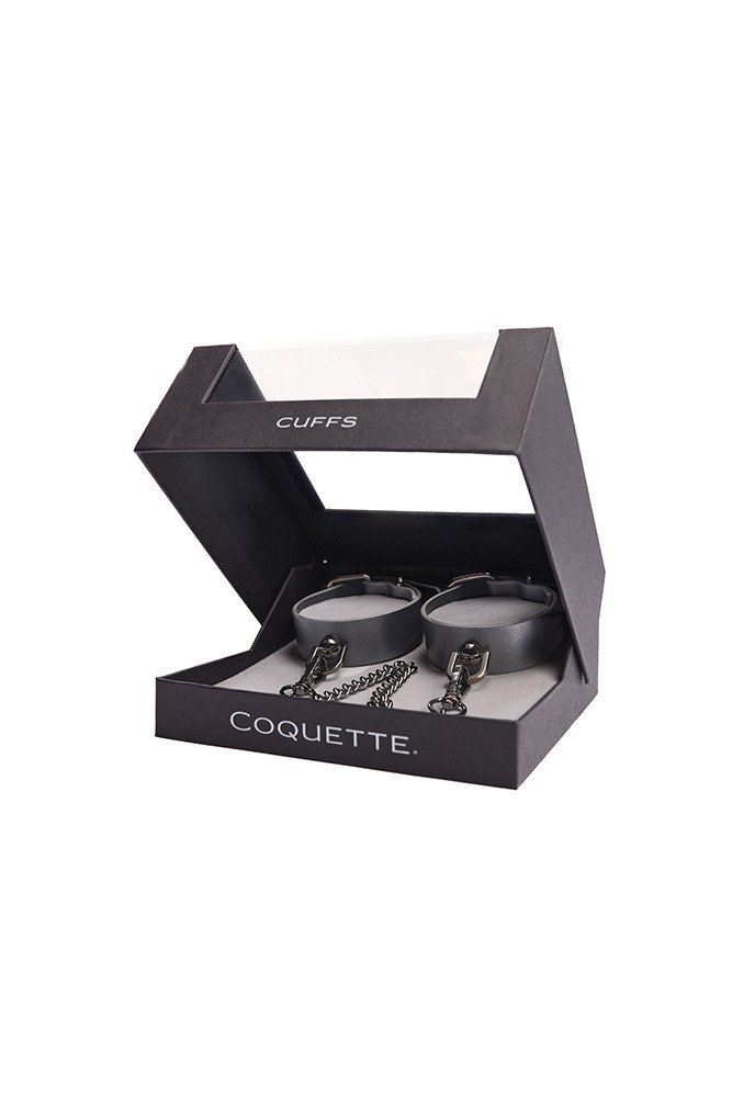 Pleasure Collection Gunmetal Glam Cuffs w/Removable Chain