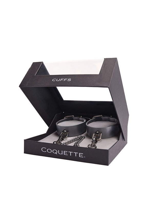 Pleasure Collection Gunmetal Glam Cuffs w/Removable Chain