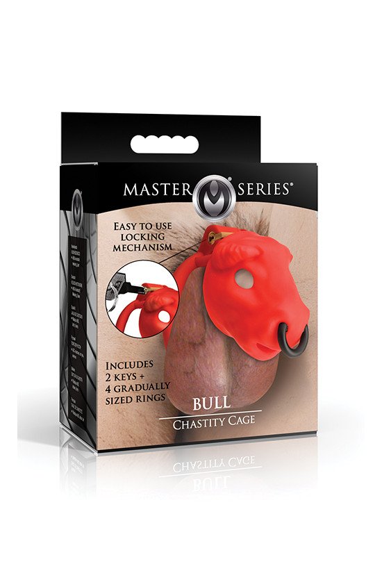 Master Series Bull Chastity Cage - Red