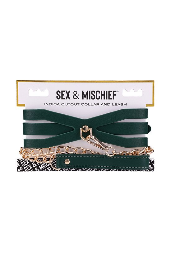 Sex & Mischief Indica Cutout Collar & Leash