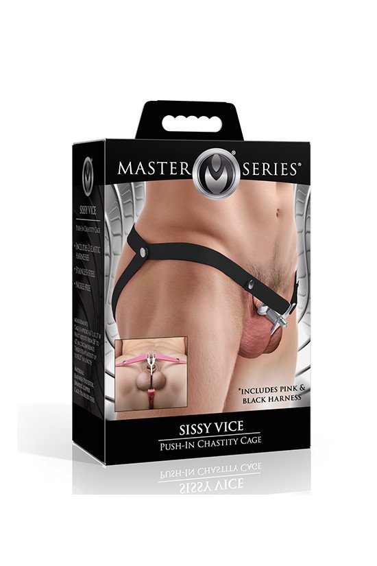 Master Series Sissy Vice Push-In Chastity Cage