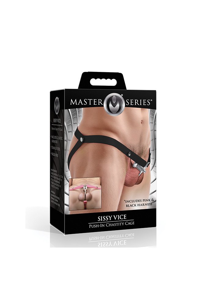 Master Series Sissy Vice Push-In Chastity Cage