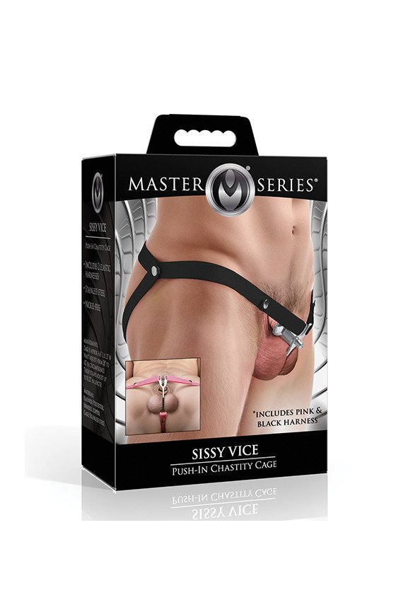 Master Series Sissy Vice Push-In Chastity Cage